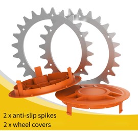 2 Set Robotic Lawnmower Anti-Slip Spikes with Wheel Cover Compatible with Worx Landroid S/M Model Robotic Lawnmowers Robotic Lawnmowers Stainless Steel Anti-Slip Spikes for Traction Enhancer