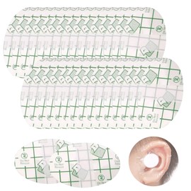 YANYULI Ear Waterproof Seals, Ear Caps, Ear Waterproof Covers, Set of 60, Absorbent Cotton, Protects Ears, Blocks Water Flow, Hair Dying, Bath, Bath, Swimming (Clear, 2.1 x 3.2 inches (5.3 x 8.1 cm)