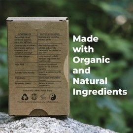 Amphibian Organics Turmeric Soap - with Kojic Acid, Coconut Oil, Shea Butter, Organic & Natural Ingredients, Vegan, For All Skin Types, Made in USA