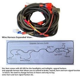 Golf Cart Light Compatible Yamaha LED Light KIT with LED Taillights Fits Yamaha G29 YDR Drive 2007+up