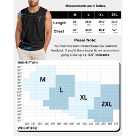 Flafens Tank Tops Men - Sleeveless Shirts for Men Graphic Cotton Mens Tank Tops Summer Tanktop Casual Loose Fit Tanktop Christain Mens Sleeveless Tee Shirts for Workout Running Sports, XL, Faith