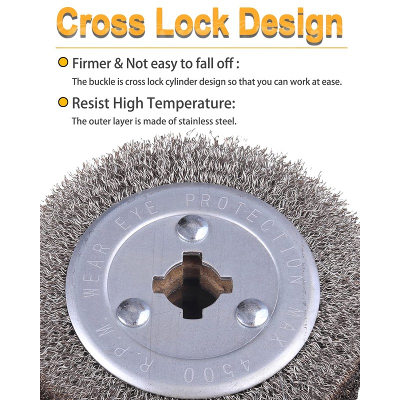SHITIME 4.7" x 4" Stainless Steel Wire Brush Drum Surface