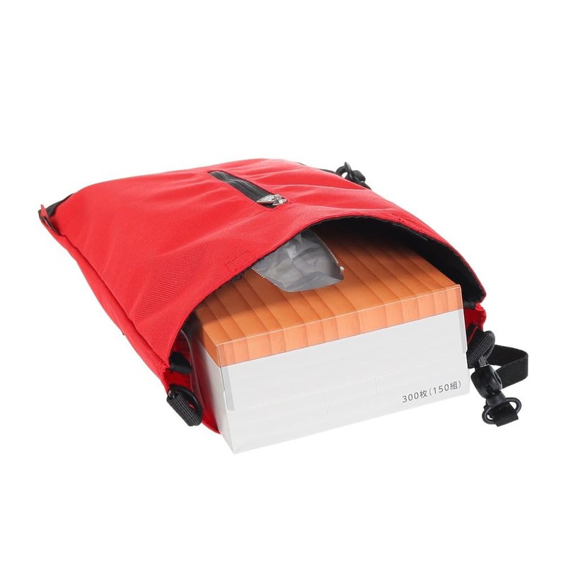 CHUMS CH60-3632-R001-00 Chums Logo Box Tissue Cover, Storage Case, Red,