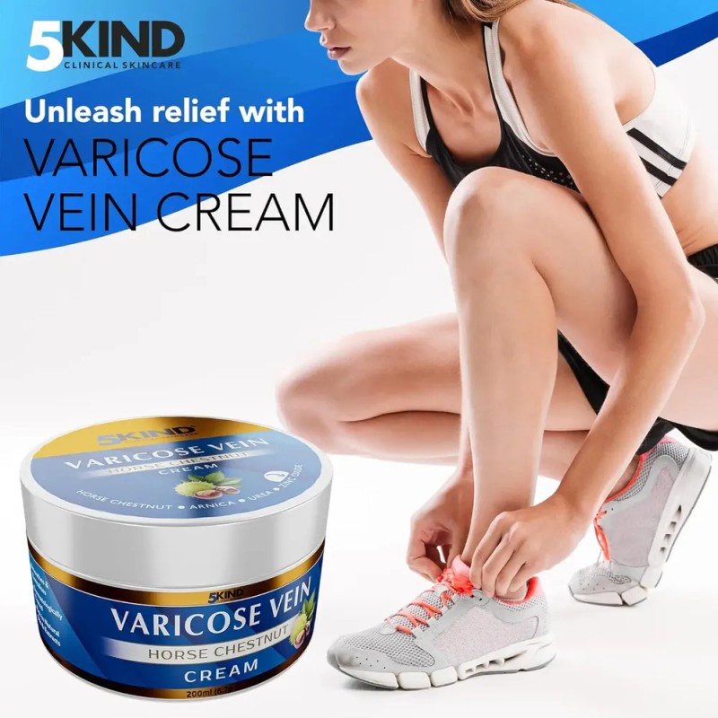 5kind - Crema Profesional Para Venas Varicosas, 6.76 Onzas L