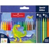 FABER-CASTELL 554222 - Dino Felt Pen Set, 24 Felt Tip