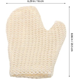 Guantes de Baño Exfoliantes de Sisal – 2 Piezas Blanco Mitón ORFOFE