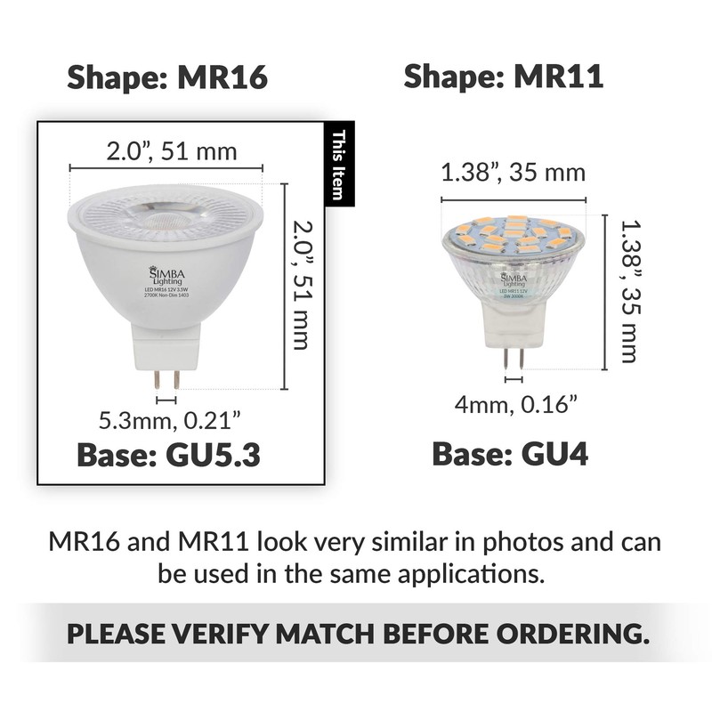 Simba Lighting LED MR16 3.5W 12V Light Bulb (6 Pack)