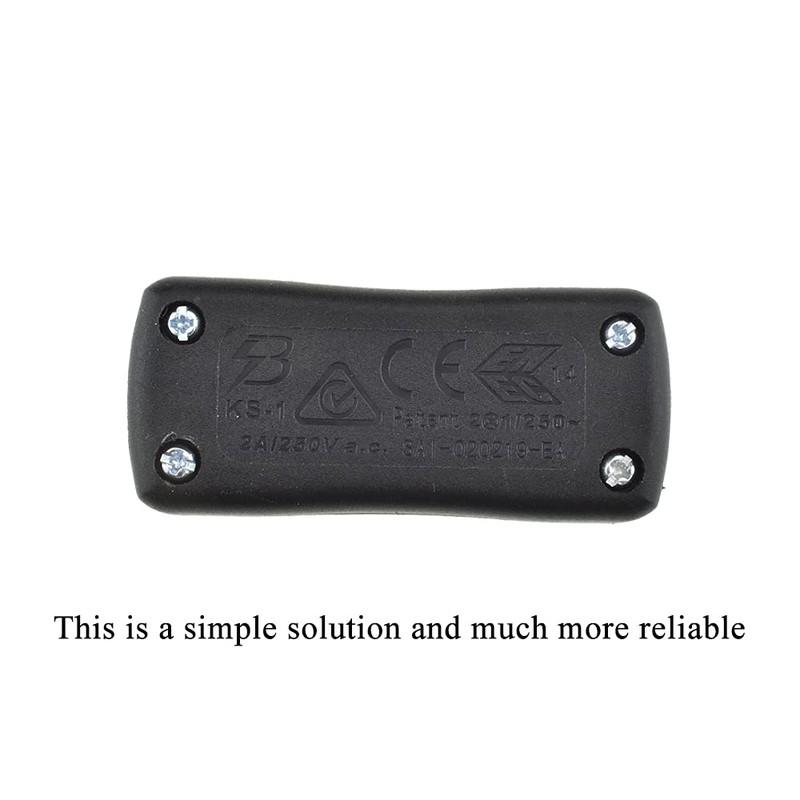 HAHIYO 2A 250V Inline Cord Switch Rocker Button Double Pole