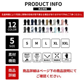 Actleis al-sg2223 Men's Ski Gloves, Snowboarding, Mittens, Cold Protection, Waterproof, Windproof, Anti-Slip, Thermal, Playing in Snow, Outdoors, Mountain Climbing, 12 Colors, Black