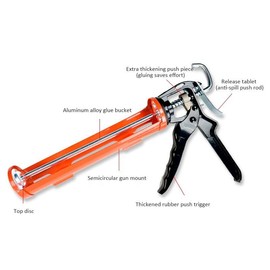 Caulking Gun, Caulking Tool Gun, Caulk Gun No Drip, Hand Caulking Guns, Ideal for Tiles, Window Joints (white)