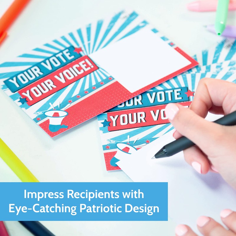 100 Bulk Voter Postcards 4x6” - Your Vote Your Voice,