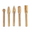 5Pcs Grinding Bit Head Rotary File Burr Double Cut Tool