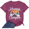 Women Mountain Adventure Workout Happy Camp Women T Shirts Casual