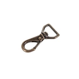 220 Antique Brass, Mini Swivel Lever Snap, Solid Brass-LL, 1/2"