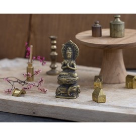 Buddha Statue Fugen Bodhisattva (Small 2.9 inches (7.4 cm) / Kumikin), Buddha Statue: Kageaki Watanabe, Prototype _ (born in Tatsu and Miten) Zodiac Protection Honzon, Zodiac Sign, Takaoka Copperware