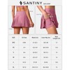 SANTINY Pleated Tennis Skirt for Women with Pockets Shorts Women's