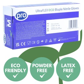 PRO UltraFLEX Bluple Biodegradable Disposable Gloves - Purple/Blue Nitrile Gloves Disposable Large - 100x Pack - Powder-Free - Latex Free - Food Safe