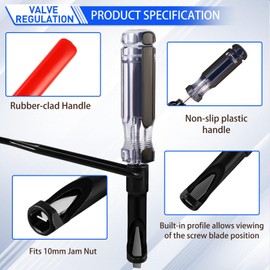 lizenoz 10mm Valve Adjustment Tool Jam Nut，Valve Lapping Guiding Removal Tool Valve Grinding Tool Compatible with Honda/Nissan/Toyota/Japanese Auto Vehicle Engines (10mm)