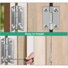 10 Pack 1 Inch Hinge, Stainless Steel Folding Hinges, Cabinet