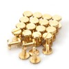 Chicago Screws 20-Piece Set 10×4×8mm Brass Screws Concho Bag Belt