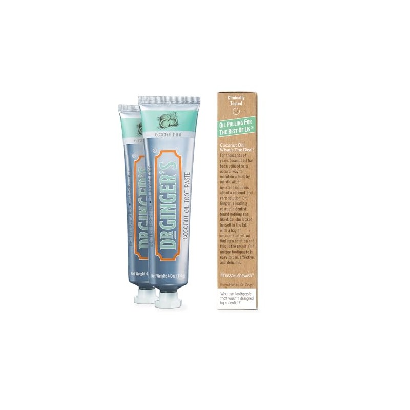Dr. Ginger's Coconut Oil Toothpaste - Fluoride & Dye Free
