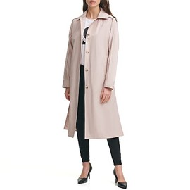 Karl Lagerfeld Paris Women's Belted Trench Coat, Dolman Beige, Large
