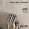CRTERICX Small Acrylic Ladder Bookshelf, 9.5" D x 15.6" W,