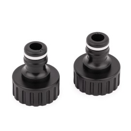 MIVOS 2 x Tap Connector for Taps with 3/4 Inch BSP (26.4 mm) Male Thread - Tap Connector with Quick Coupling for Garden Hose - Made from 90% Recycled Plastic