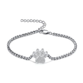 VCCWYQK Urn for Ashes Bracelet, Dog/Cat Paw Print Bracelets Cremation Jewellery for Ashes Cute Animals Adjustable Memorial Keepsake Cremation Bracelets Jewellery Gifts for Women, Stainless Steel