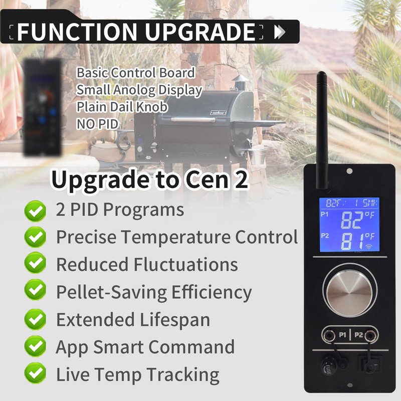 Gen 2 WiFi PID Pellet Grill Controller Replacement for Camp