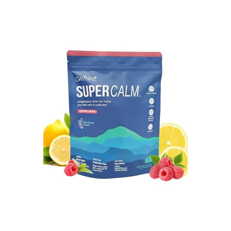 GWYNNE Mezcla De Bebidas En Polvo Supercalm Suplementos Frambuesa E