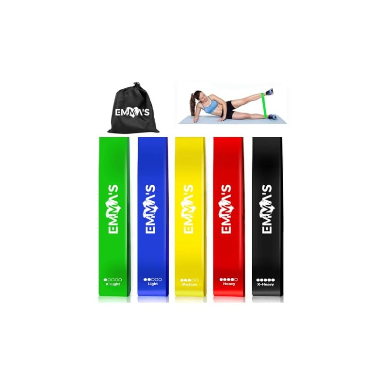 EMMA'S Ligas de Resistencia para Ejercicio Bandas Elásticas de Látex