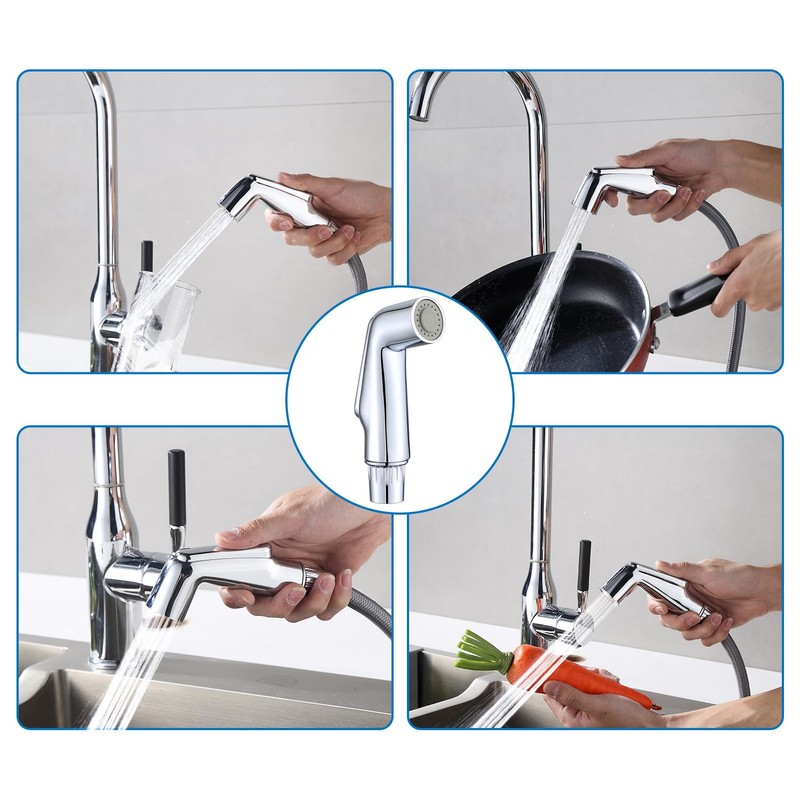 Timewill Kitchen Sink Side Sprayer Head Replacement Universal Fit Sink