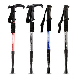 Extreme mountaineering stick, mountaineering equipment, mountaineering supplies, mountaineering stick, straight mountaineering stick, T-shaped mountaineering stick, 3-stage mountaineering stick, 4-stage mountaineering stick. Hiking stick straight black 2