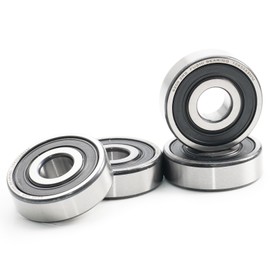 FUSHIBEARING 6200 2RS Ball Bearings 10x30x9 mm, Pre-Lubricated ABEC 5 6200RS Bearing for Yard Wind Spinners Scooter (Pack of 4 Pcs)