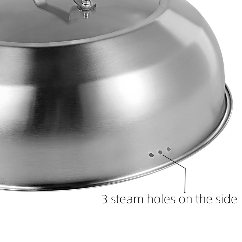 Stainless Steel Basting Cover for 14" Woks, 13.5" (13" Inner