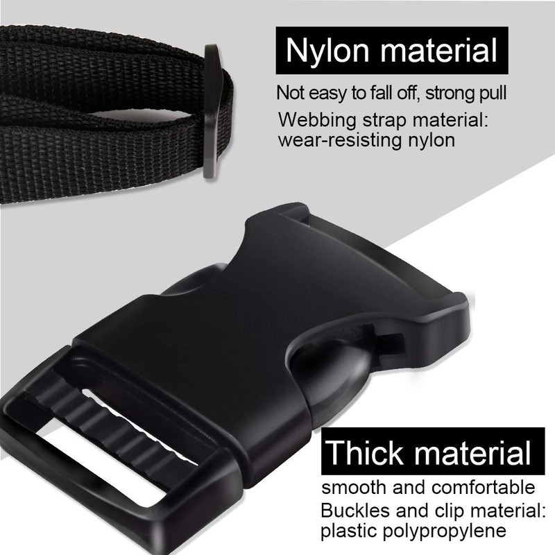 Buckles Strap Set, YGDZ 10 Yards 1 Inch Nylon Webbing