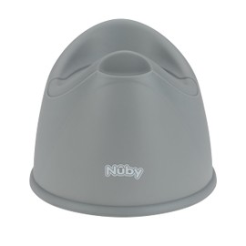 Nuby Beginner's Potty Training Seat - Removable Bowl and Integrated Splash Guard - 9+ Months - Gray