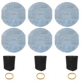 WELURE 6 90107 Dry & 3 90585 Foam Filters with 3 Retaining Bands Replacements for Shop-Vac/VacMaste/Genie vacuums 4 Gallon Vacuum: 85S200