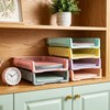 Tenceur 6 Pcs Turn in Trays Classroom, Pastel Paper Tray