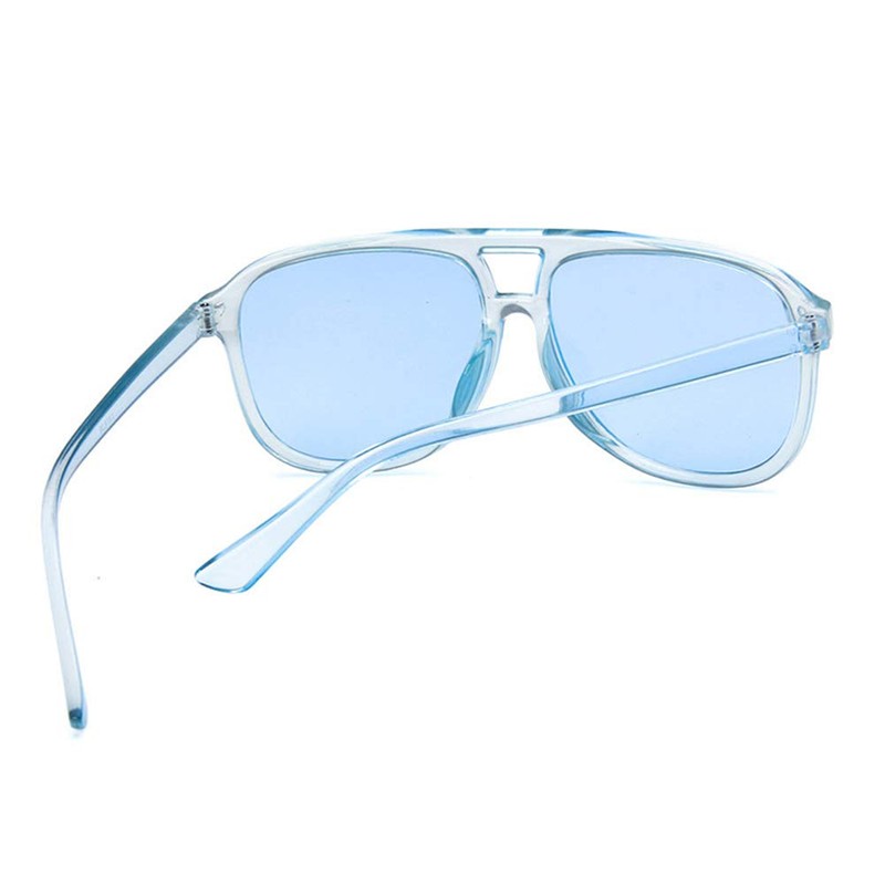 anteojos de sol unisex de moda, color azul y rectangular,