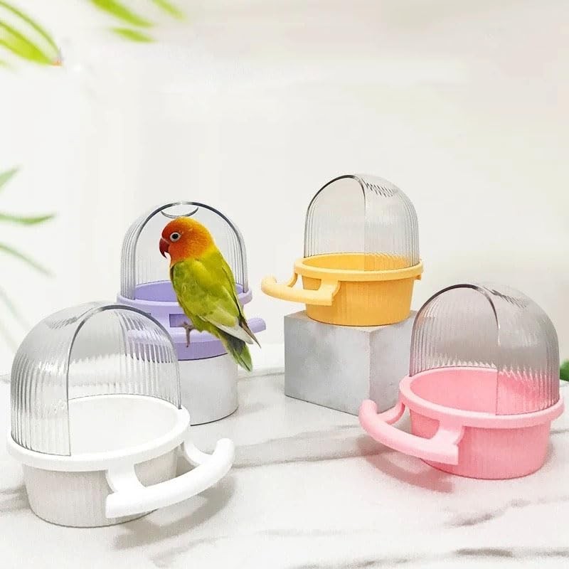 Taicols Bird Cage Feeder, Semi Open Wild Bird Feeder -