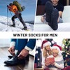 HEERMS 5 Pairs Mens Merino Wool Socks Thick Winter Hiking