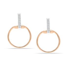 LeCalla 925 Sterling Silver Two-Tone Classique Parisienne Cubic Zirconia Earrings for Women Teen