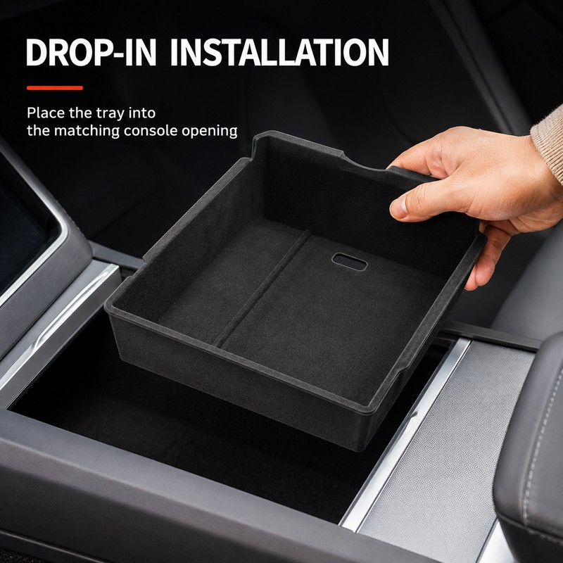 Center Console Organizer Storage Set for Tesla Model 3/Y/YL Highland