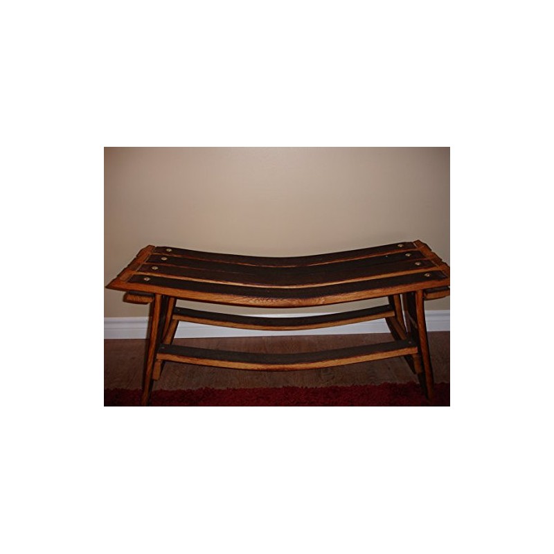 Wine Barrel Sweetheart Bench