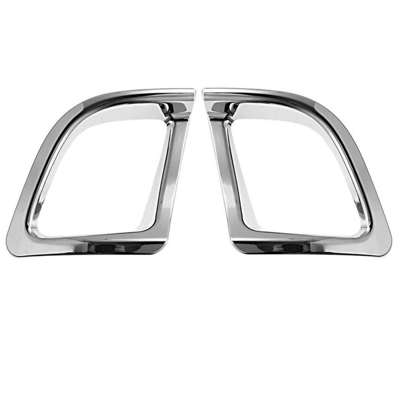 2 Pcs Chrome Plated ABS Rear Bumper Fog Light Lamp