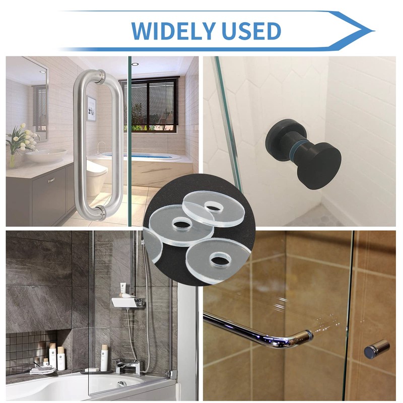Qjaiune 10 Pack 3/4 Inch Clear Washers for Shower Door
