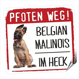 siviwonder Belgian Malinois Paws Way Small Car Sticker Dog Sticker Reflective