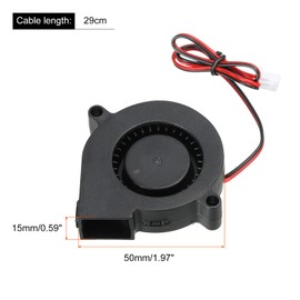 MECCANIXITY DC Brushless Cooling Blower Fan Cooler 5015 50x50x15mm Turbine Turbo Dual Ball Bearing Centrifugal Flow Blower DC5V 2 Pin for 3D Printer